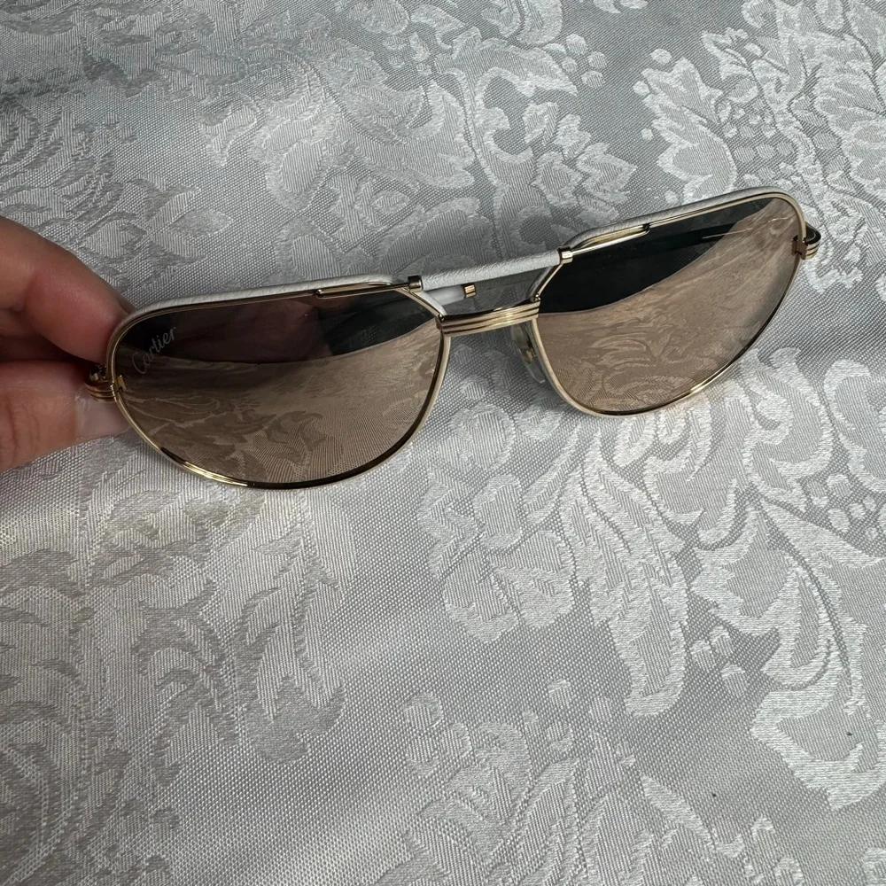 Cartier Premier De Cartier White Frame Aviator CT0053S